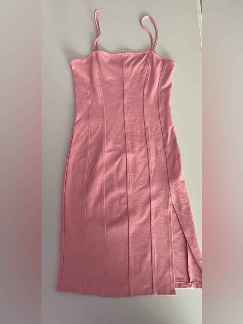 Forever 21 Blush Pink Strapless Bodycon Dress with Side Slit
